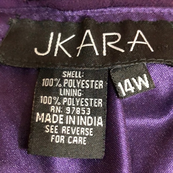 J Kara Chiffon Beaded Handkerchief Dress. NWOT - Picture 7 of 8